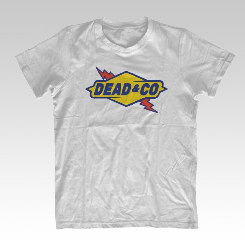 Grateful Dead & Co Sunoco Parody Stealie Bolt parody shakedown st T-Shirt NWT
